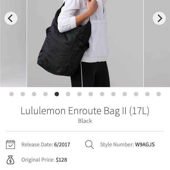 Lululemon Athletica Enroute convertible bag Black Backpack or over the shoulder - Picture 3 of 5